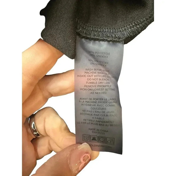 David Lerner New York Women's Black Mid Rise Pull On Ankle Pant Size Medium - Picture 3 of 3